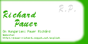 richard pauer business card